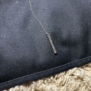 Silver Lariat Necklace with bar pendant